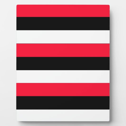 Plaque Photo Red, black and white stripes (Devant)