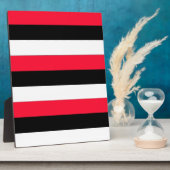 Plaque Photo Red, black and white stripes (Côté)