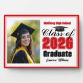 Plaque Photo Red Class of 2026 Graduation Photo (Devant)