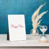 Plaque Photo Red happy vibes vacances simple minimum calligraph (Côté)