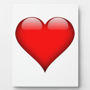 Plaque Photo Red Heart Love