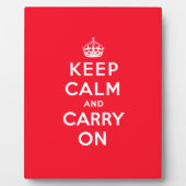 Plaque Photo Red Keep Calme et Carry (Devant)