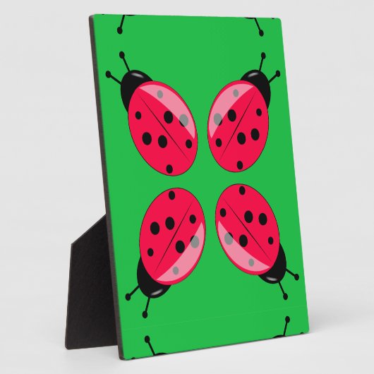 Plaque Photo Red Ladybugs (Côté)
