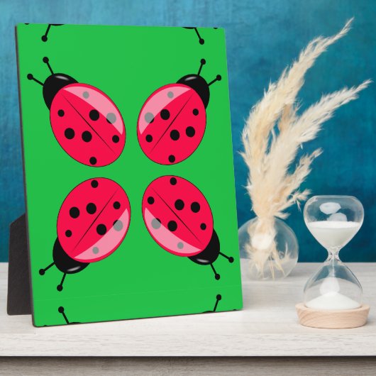 Plaque Photo Red Ladybugs (Côté)
