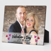 Plaque Photo Red Pink Hearts Scribbled Valentine's Day Photo (Côté)