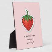 Plaque Photo Red Sweet Strawberry - modifier l'expression (Côté)