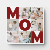 Plaque Photo Red & White 6 Photo Collage Maman (Devant)