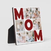Plaque Photo Red & White 6 Photo Collage Maman (Recto)