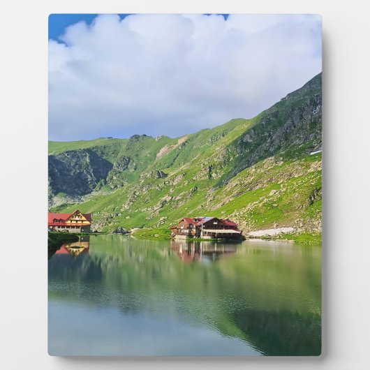 Plaque Photo Reflet du lac Bâlea – Impression alpine des Carpat (Devant)