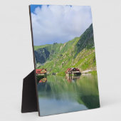 Plaque Photo Reflet du lac Bâlea – Impression alpine des Carpat (Côté)