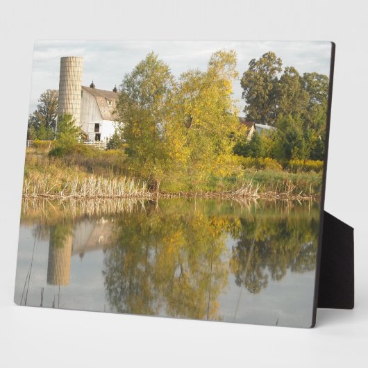 Plaque Photo Réflexion sur la ferme (Côté)