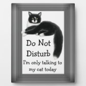 Plaque Photo Regal Tuxedo Cat Customizable Sign (Devant)