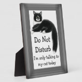 Plaque Photo Regal Tuxedo Cat Customizable Sign (Côté)