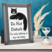 Plaque Photo Regal Tuxedo Cat Customizable Sign (Côté)