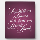 Plaque Photo Regardez-nous danser (Devant)