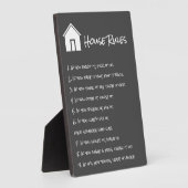 Plaque Photo Règles simples de gris foncé et de la Maison Blanc (Côté)