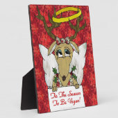 Plaque Photo Reindeer Angel C'est la saison d'être Vegan (Côté)