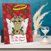 Plaque Photo Reindeer Angel C'est la saison d'être Vegan (Côté)