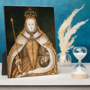 Plaque Photo Reine Elizabeth I à Coronation Robes