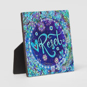 Plaque Photo Réinitialiser Bleu Abstrait Moderne Plutôt Inspiri (Recto)