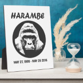 Plaque Photo Remember Harambe (Côté)