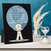 Plaque Photo Remerciements pour la force (Côté)