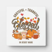 Plaque Photo REMERCIEUX MERCI BLESSEE Christian Thanksgiving (Devant)