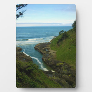Plaque Photo Remous du diable, cap Perpetua, OR
