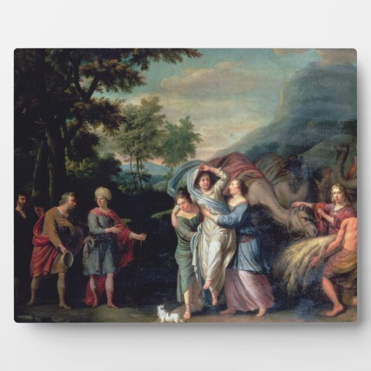 Plaque Photo Rencontre de Jacob et Laban avec Rachel, Leah et S (Devant)