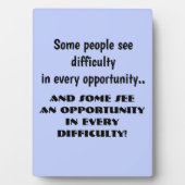 PLAQUE PHOTO RENDRE POSSIBLE EN CAS DE DIFFICULTÉ (Devant)