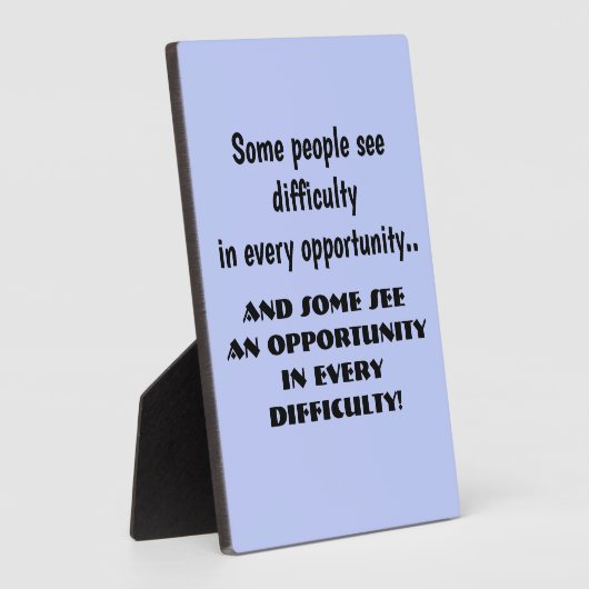 PLAQUE PHOTO RENDRE POSSIBLE EN CAS DE DIFFICULTÉ (Côté)