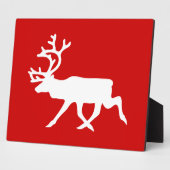 Plaque Photo Rennes blanches / Silhouette caribou (Côté)