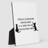 Plaque Photo Rentrer chez vous chez un chat (Côté)