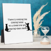 Plaque Photo Rentrer chez vous chez un chat (Côté)