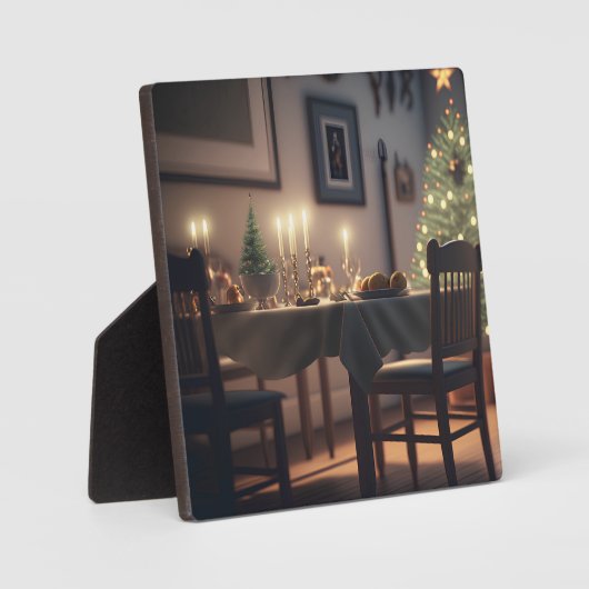 Plaque Photo repas de noël (Recto)