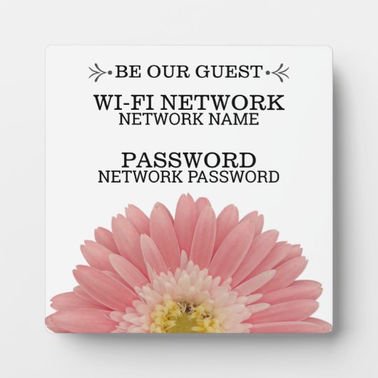 Plaque Photo Réseau Wifi Daisy (Devant)