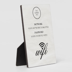 Plaque Photo Réseau Wifi d'entreprise moderne et mot de passe N