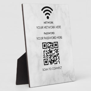 Plaque Photo Réseau Wifi d'entreprise moderne et mot de passe N