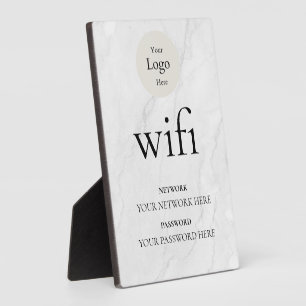 Plaque Photo Réseau Wifi d'entreprise moderne et mot de passe N