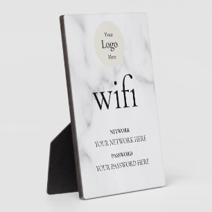 Plaque Photo Réseau Wifi d'entreprise moderne et mot de passe N