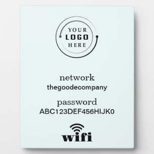 Plaque Photo Réseau Wifi et mot de passe Commerce de détail