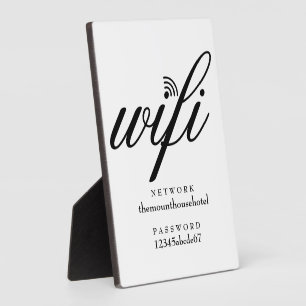 Plaque Photo Réseau Wifi Moderne et Signature de Mot de Passe