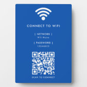 Plaque Photo Réseau Wifi | QR Code Internet Scan pour se connec (Devant)