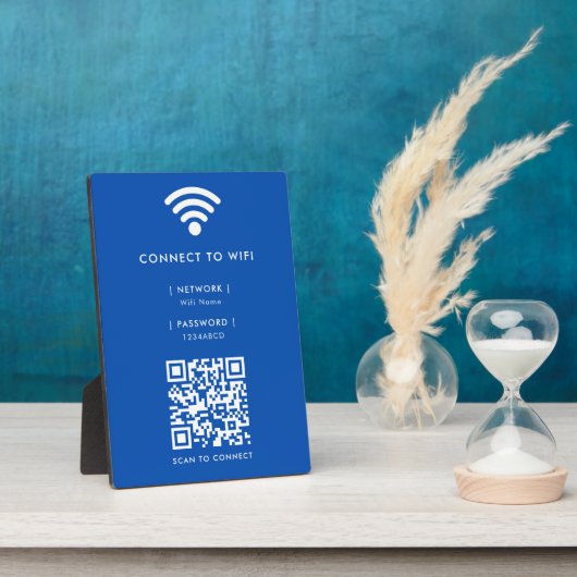 Plaque Photo Réseau Wifi | QR Code Internet Scan pour se connec (Côté)