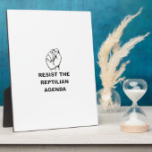 Plaque Photo Résister À L'Agenda Républicain (Côté)