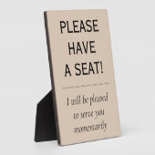 Plaque Photo Respectable, Élégante "S'IL VOUS PLAÎT, AVEZ UN SI (Côté)