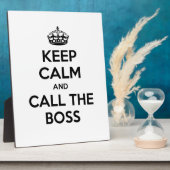 Plaque Photo Restez calme et appelez le patron (Côté)