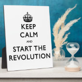 Plaque Photo Restez Calme Et Commencez La Révolution (Côté)