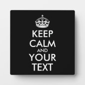 Plaque Photo Restez calme et continuez - Créez votre propre (Devant)