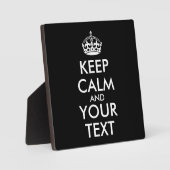 Plaque Photo Restez calme et continuez - Créez votre propre (Recto)